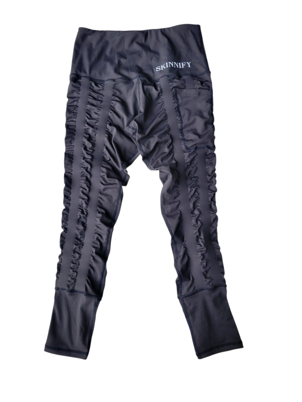 Skinnify 8 Resistance Band Leggings W/ Pocket Black Medium